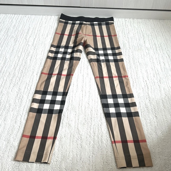 Burberry Girls Check Gina Leggings elastic waist great condition Youth Size 12 - Picture 2 of 16